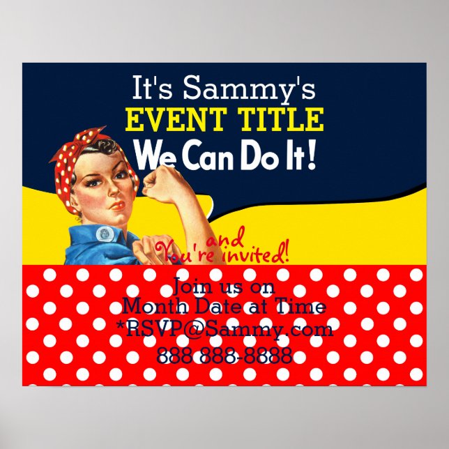 It's Your Personalised Rosie Party Supply Poster (Front)