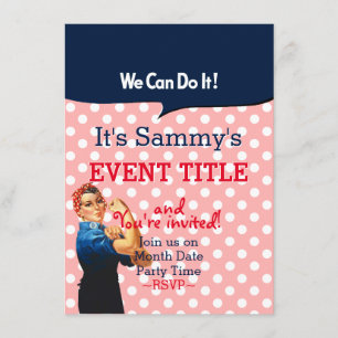 It's Your Rosie Party 12 lines 2 sided insert