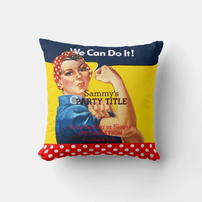 It's Your Rosie Party Crasher Personalise it Cushion (Front)
