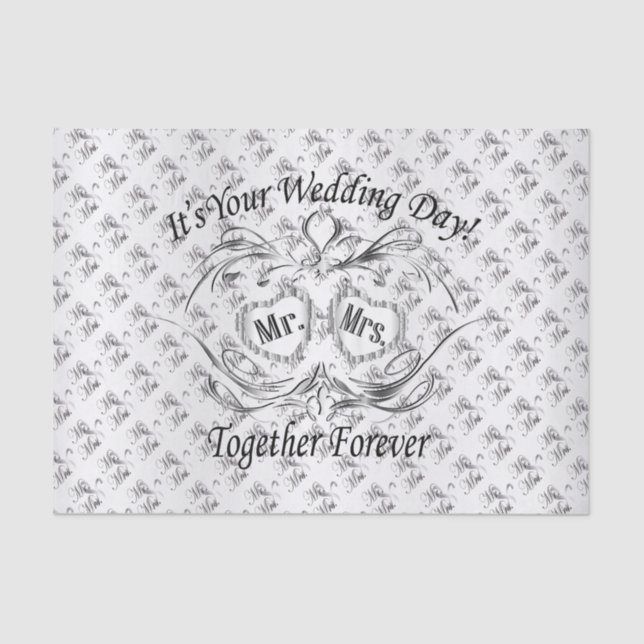 It's Your Wedding Day - Silver Tissue Paper (Front)