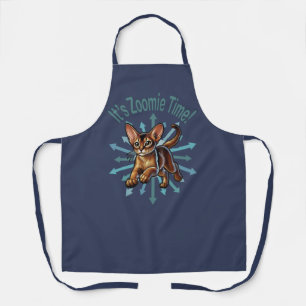 It's Zoomie Time Abyssinian Cat Apron