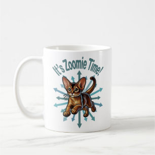 It's Zoomie Time Abyssinian Cat Coffee Mug