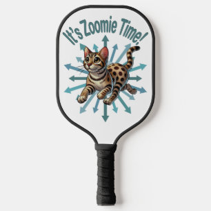It's Zoomie Time Bengal Cat Pickleball Paddle