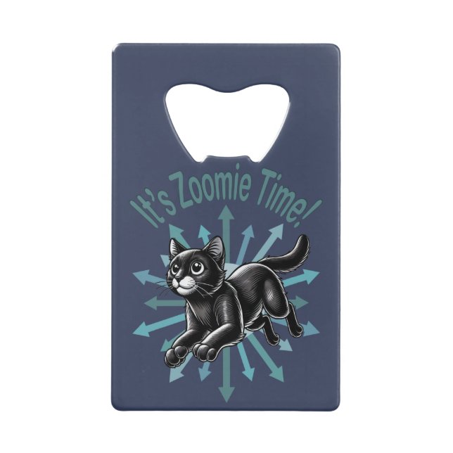 It's Zoomie Time Black Cat (Front)
