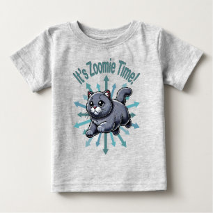 It's Zoomie Time British Shorthaired Cat Baby T-Shirt