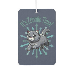 It's Zoomie Time British Shorthaired Cat Car Air Freshener