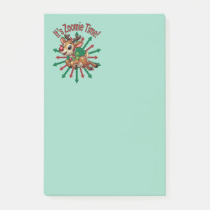 "It's Zoomie Time! Christmas Reindeer Post-it Notes