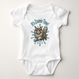 It's Zoomie Time Maine Coon Cat Baby Bodysuit