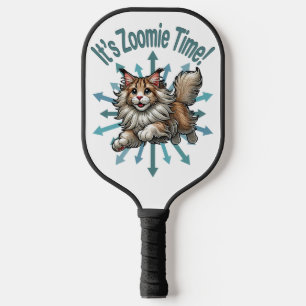 It's Zoomie Time Maine Coon Cat Pickleball Paddle