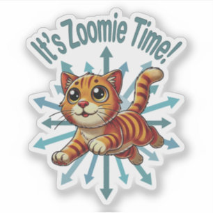 It's Zoomie Time Orange Tabby Cat