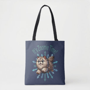 It's Zoomie Time Persian Cat Tote Bag