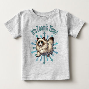 It's Zoomie Time Ragdoll Cat Baby T-Shirt