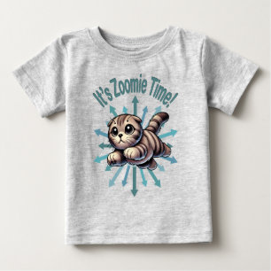 It's Zoomie Time Scottish Fold Cat Baby T-Shirt