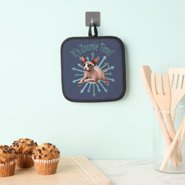 It's Zoomie Time Sphynx Cat Pot Holder (Insitu(Hanging))