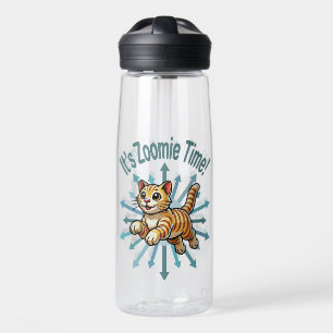 It's Zoomie Time Tiger Cat Water Bottle