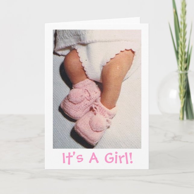 Its's A Girl! Announcement (Front)