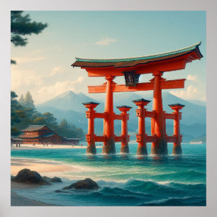 Itsukushima Torii, Itsukushima shrine, Miyajima Poster