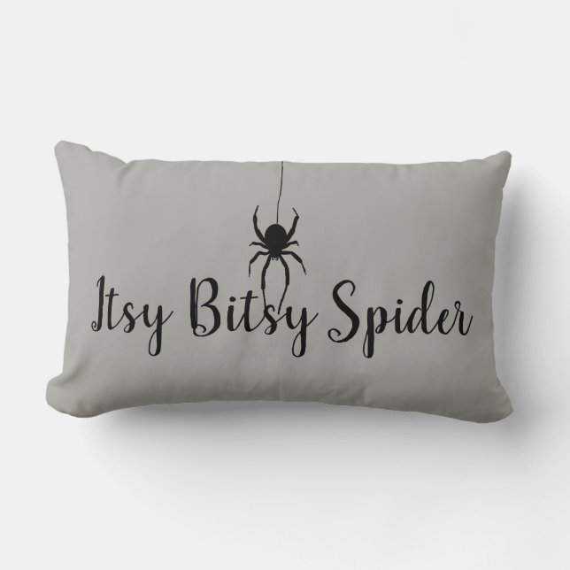 Itsy Bitsy Spider Halloween Throw Pillow (Front)