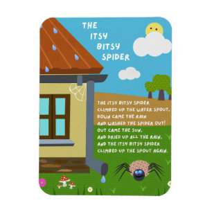Itsy Bitsy Spider Nursery Rhyme Magnet