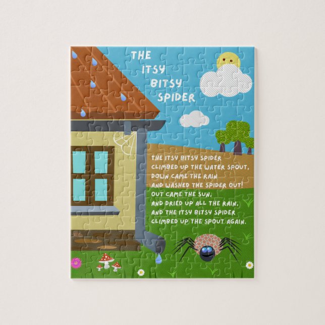 Itsy Bitsy Spider Nursery Rhyme Puzzle (Vertical)