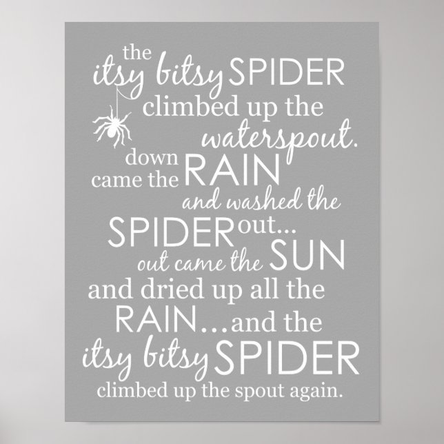Itsy Bitsy Spider Poster (Front)