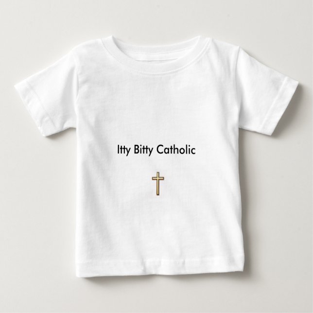 Itty Bitty Catholic Long-sleeved Bodysuit (Front)