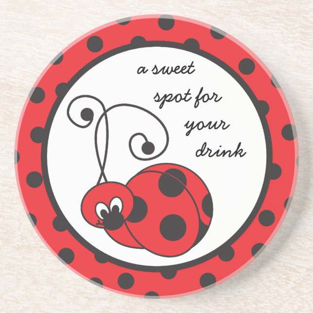 Itty Bitty Ladybug Coaster (Front)