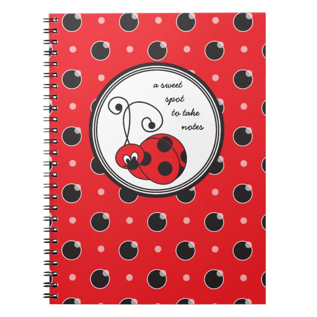 Itty Bitty Ladybug Notebook - Red (Front)