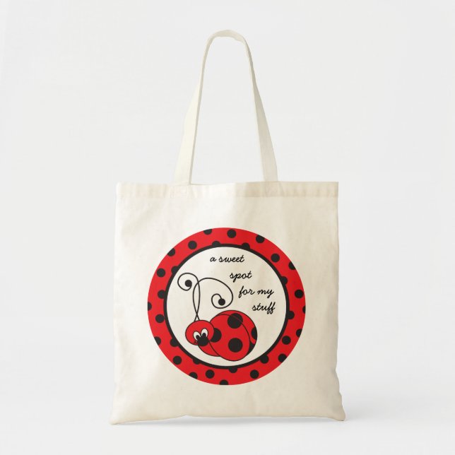 Itty Bitty Ladybug Tote Bag (Front)