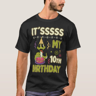 Itu2019s My 10th Birthday Snake Whisperer Phyton B T-Shirt