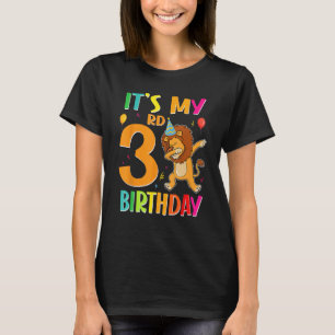 Itu2019s My 3rd Birthday Dabbing Lion 3 Years Old T-Shirt