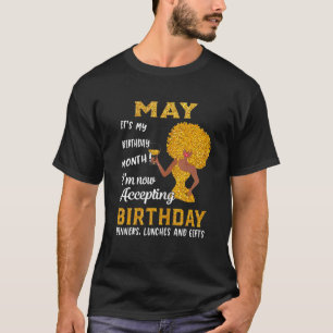 Itu2019s My Birthday Black Women May Taurus Gemini T-Shirt