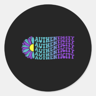 Ity Prevention Awareness Suower Classic Round Sticker