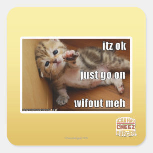 Itz ok, just go on wifout meh square sticker