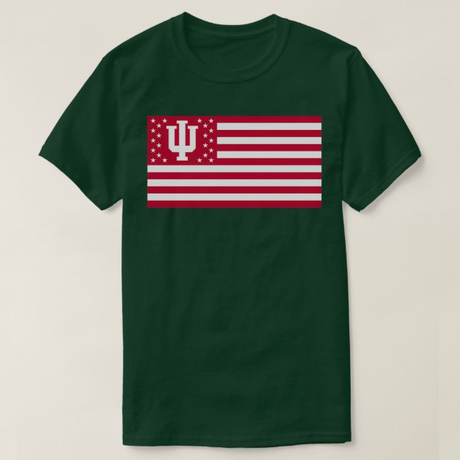 IU American Flag T-Shirt (Design Front)