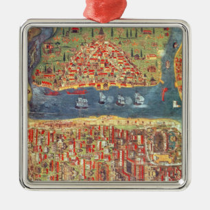 IUK T.5964 View of Istanbul Metal Ornament