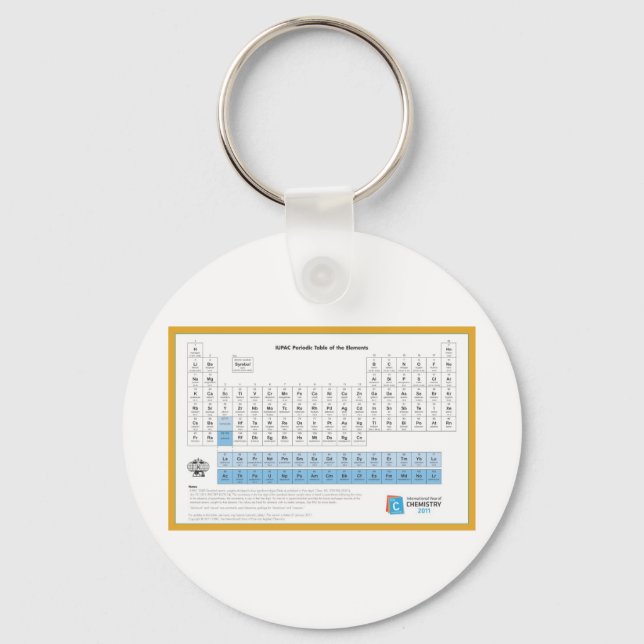 IUPAC Periodic Table New Key Ring (Front)