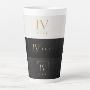 IV LUXE Logo Mug - Black and Gold Luxury Ceramic C