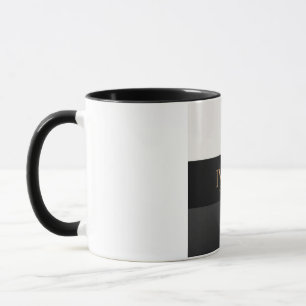 IV LUXE Logo Mug - Black and Gold Luxury Ceramic C