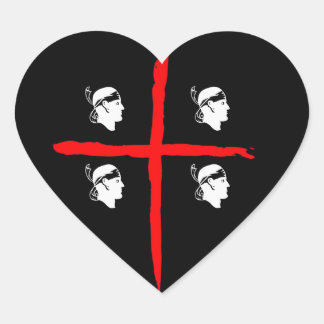 IV - Sardegna 4 Mori Black Heart Sticker