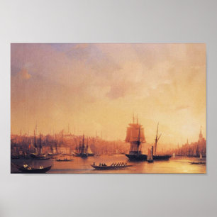 Ivan Aivazovsky- Dusk on the Golden Horn Poster