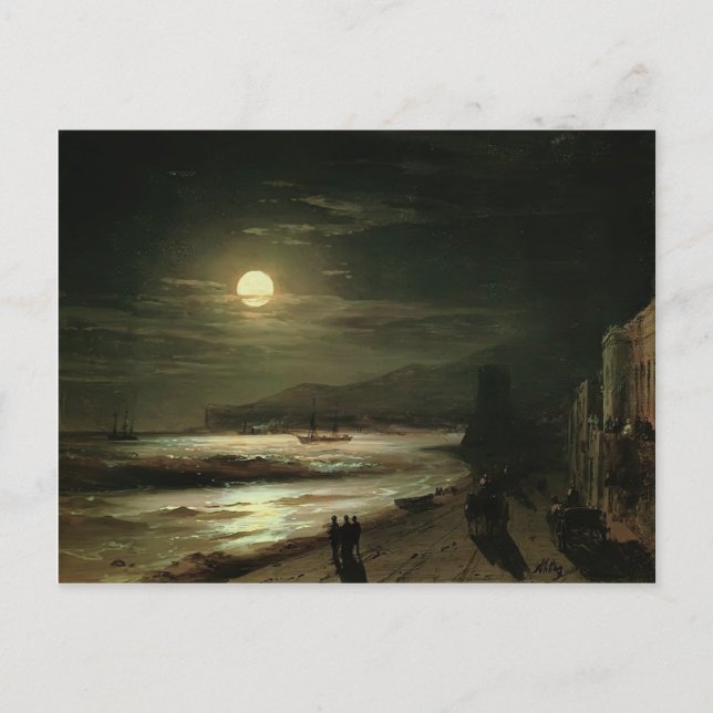 Ivan Aivazovsky- Moon Night Postcard (Front)