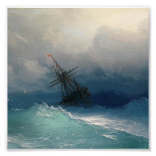 Ivan Aivazovsky - Ship On Stormy Sea Photo Print