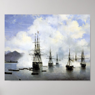 Ivan Aivazovsky- The Landing at Subashi Poster