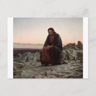 Ivan Kramskoy- Christ in the Wilderness - Fine Art Postcard