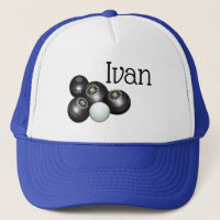 Ivan Name With Lawn Bowls Design, Truckers Hat