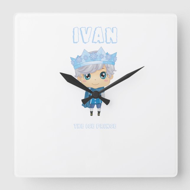 Ivan the ice prince baby wall clock (Front)