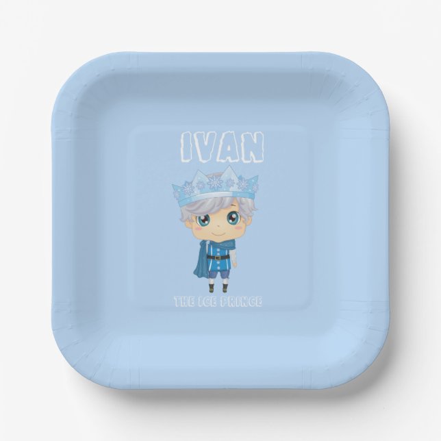 Ivan the ice prince paper plate (Front)
