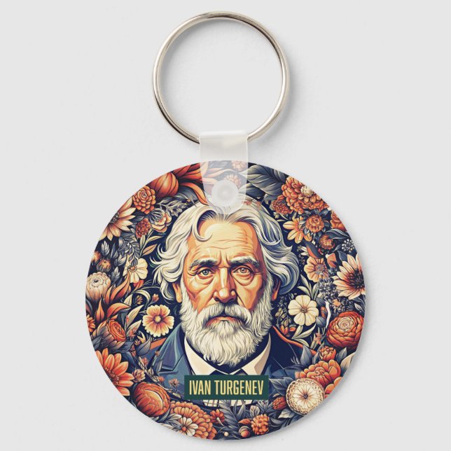 Ivan Turgenev , Russian writers.  Key Ring (Front)