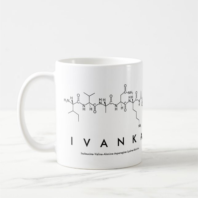 Ivanka peptide name mug (Left)